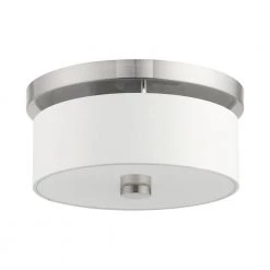 Meridian 2 Light Brushed Nickel Flush Mount by Livex Lighting -Livex Lighting shop brushed nickel livex lighting flush mount lights 50862 91 c3 1000