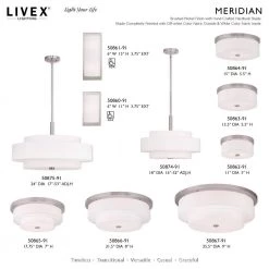 Meridian 2 Light Brushed Nickel Flush Mount by Livex Lighting -Livex Lighting shop brushed nickel livex lighting flush mount lights 50862 91 d4 1000