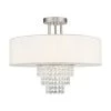 Carlisle 4 Light Brushed Nickel Semi Flush Mount by Livex Lighting