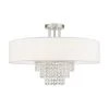 Carlisle 5 Light Brushed Nickel Semi Flush Mount by Livex Lighting