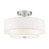 Claremont 2-Light Brushed Nickel Flush Mount by Livex Lighting