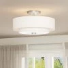 Claremont 3 Light Brushed Nickel Semi Flush Mount by Livex Lighting