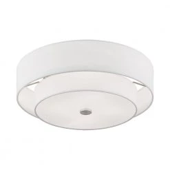 Claremont 18 in. 4-Light Brushed Nickel Semi-Flush Mount by Livex Lighting -Livex Lighting shop brushed nickel livex lighting flush mount lights 51045 91 1f 1000