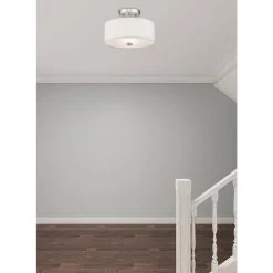 Meridian 2 Light Brushed Nickel Flush Mount by Livex Lighting -Livex Lighting shop brushed nickel livex lighting flush mount lights 51052 91 a0 1000