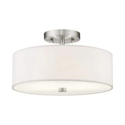 Meridian 2 Light Brushed Nickel Flush Mount by Livex Lighting 14 Meridian 2 Light Brushed Nickel Flush Mount by Livex Lighting -Livex Lighting shop brushed nickel livex lighting flush mount lights 51053 91 1d 1000