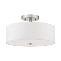 Meridian 2 Light Brushed Nickel Flush Mount by Livex Lighting 17 Meridian 2 Light Brushed Nickel Flush Mount by Livex Lighting -Livex Lighting shop brushed nickel livex lighting flush mount lights 51053 91 c3 1000