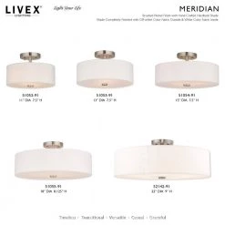 Meridian 2 Light Brushed Nickel Flush Mount by Livex Lighting 20 Meridian 2 Light Brushed Nickel Flush Mount by Livex Lighting -Livex Lighting shop brushed nickel livex lighting flush mount lights 51053 91 d4 1000