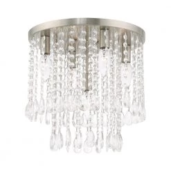 Elizabeth 5 Light Brushed Nickel Semi Flush Mount by Livex Lighting