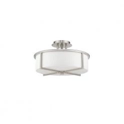 Wesley 3 Light Brushed Nickel Flush Mount by Livex Lighting -Livex Lighting shop brushed nickel livex lighting flush mount lights 51074 91 77 1000