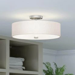 Meridian 4 Light Brushed Nickel Semi Flush Mount by Livex Lighting