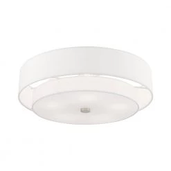 Meridian 5 Light Brushed Nickel Semi Flush Mount by Livex Lighting -Livex Lighting shop brushed nickel livex lighting flush mount lights 52140 91 1f 1000