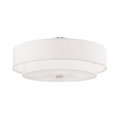 Meridian 5 Light Brushed Nickel Semi Flush Mount by Livex Lighting -Livex Lighting shop brushed nickel livex lighting flush mount lights 52140 91 4f 1000