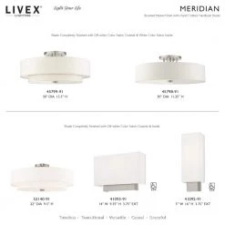 Meridian 5 Light Brushed Nickel Semi Flush Mount by Livex Lighting -Livex Lighting shop brushed nickel livex lighting flush mount lights 52140 91 d4 1000