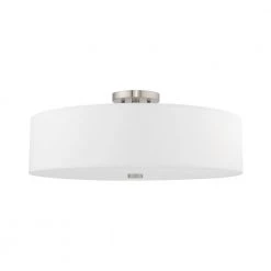 Meridian 5 Light Brushed Nickel Semi Flush Mount by Livex Lighting -Livex Lighting shop brushed nickel livex lighting flush mount lights 52142 91 c3 1000