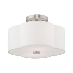 Chelsea 2 Light Brushed Nickel Semi Flush Mount by Livex Lighting -Livex Lighting shop brushed nickel livex lighting flush mount lights 52152 91 4f 1000