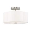Chelsea 2 Light Brushed Nickel Semi Flush Mount by Livex Lighting