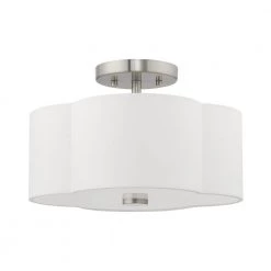 Chelsea 2 Light Brushed Nickel Semi Flush Mount by Livex Lighting -Livex Lighting shop brushed nickel livex lighting flush mount lights 52152 91 c3 1000