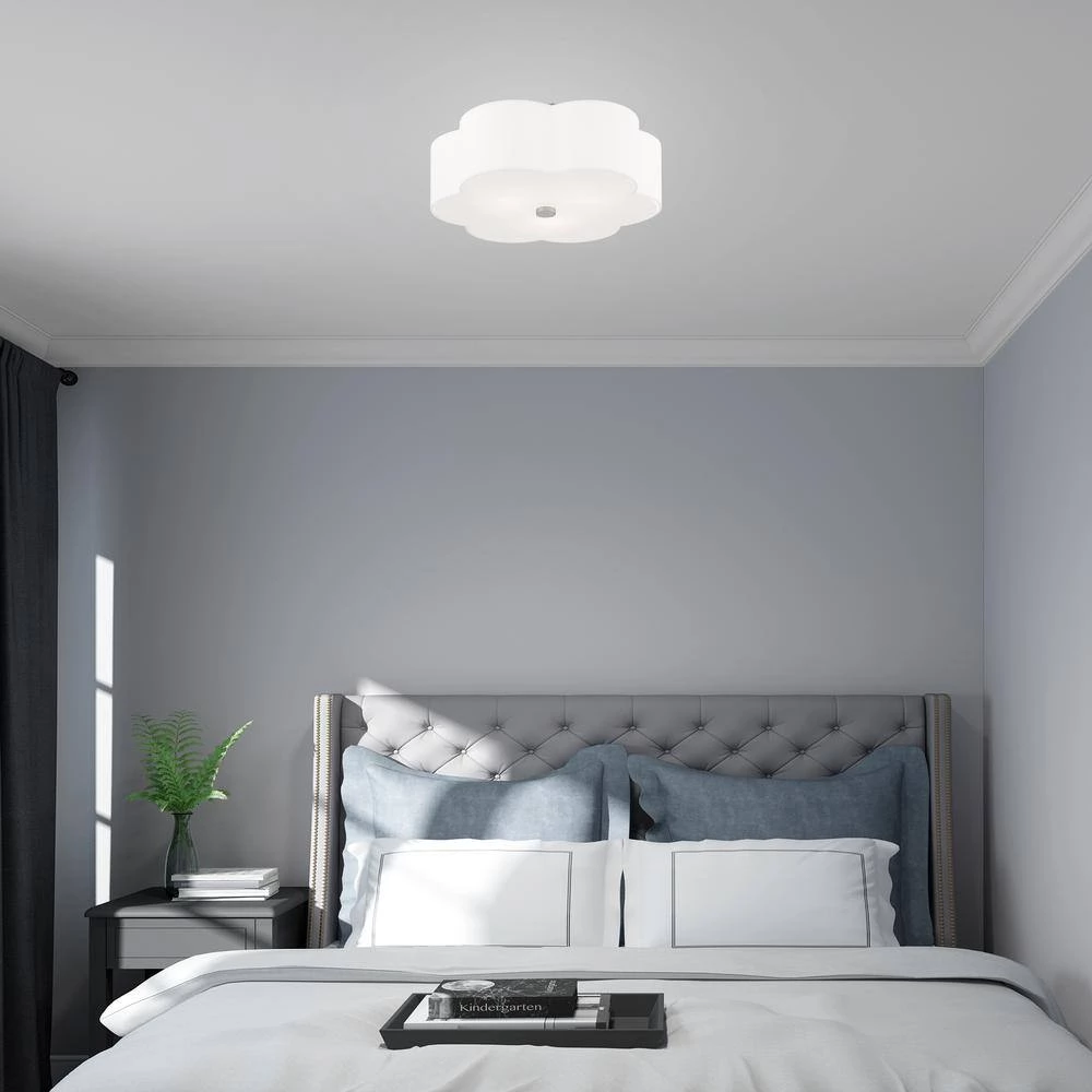 Chelsea 3 Light Brushed Nickel Semi Flush Mount by Livex Lighting 4 Chelsea 3 Light Brushed Nickel Semi Flush Mount by Livex Lighting - Image 4