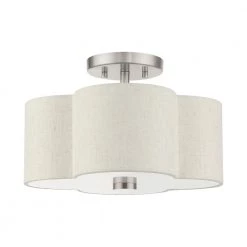Solstice 2 Light Brushed Nickel Semi Flush Mount by Livex Lighting -Livex Lighting shop brushed nickel livex lighting flush mount lights 58062 91 c3 1000