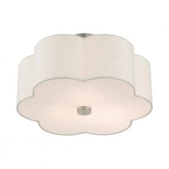 Solstice 3 Light Brushed Nickel Semi Flush Mount by Livex Lighting -Livex Lighting shop brushed nickel livex lighting flush mount lights 58063 91 1f 1000