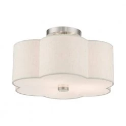 Solstice 3 Light Brushed Nickel Semi Flush Mount by Livex Lighting -Livex Lighting shop brushed nickel livex lighting flush mount lights 58063 91 44 1000