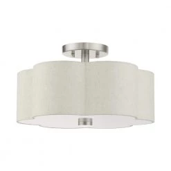 Solstice 3 Light Brushed Nickel Semi Flush Mount by Livex Lighting -Livex Lighting shop brushed nickel livex lighting flush mount lights 58063 91 c3 1000