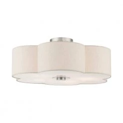 Solstice 5 Light Brushed Nickel Semi Flush Mount by Livex Lighting -Livex Lighting shop brushed nickel livex lighting flush mount lights 58068 91 44 1000