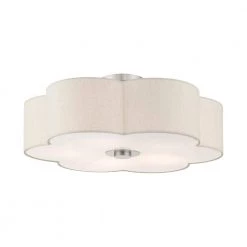 Solstice 5 Light Brushed Nickel Semi Flush Mount by Livex Lighting -Livex Lighting shop brushed nickel livex lighting flush mount lights 58068 91 4f 1000