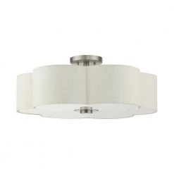 Solstice 5 Light Brushed Nickel Semi Flush Mount by Livex Lighting -Livex Lighting shop brushed nickel livex lighting flush mount lights 58068 91 c3 1000