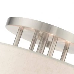 Solstice 6 Light Brushed Nickel Semi Flush Mount by Livex Lighting -Livex Lighting shop brushed nickel livex lighting flush mount lights 58069 91 4f 1000