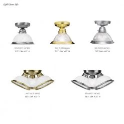 Providence 7.75 in. 1-Light Brushed Nickel Semi-Flush Mount by Livex Lighting -Livex Lighting shop brushed nickel livex lighting flush mount lights 6006 91 d4 1000