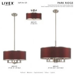 Park Ridge 2 Light Brushed Nickel Semi Flush Mount by Livex Lighting 21 Park Ridge 2 Light Brushed Nickel Semi Flush Mount by Livex Lighting -Livex Lighting shop brushed nickel livex lighting flush mount lights 60412 91 d4 1000