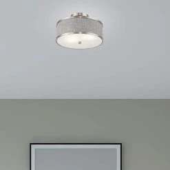 Park Ridge 2 Light Brushed Nickel Semi Flush Mount by Livex Lighting -Livex Lighting shop brushed nickel livex lighting flush mount lights 60422 91 1d 1000