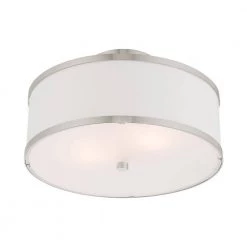 Park Ridge 13 in. 2-Light Brushed Nickel Semi-Flush Mount by Livex Lighting 20 Park Ridge 13 in. 2-Light Brushed Nickel Semi-Flush Mount by Livex Lighting -Livex Lighting shop brushed nickel livex lighting flush mount lights 6367 91 1f 1000