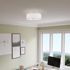 Park Ridge 13 in. 2-Light Brushed Nickel Semi-Flush Mount by Livex Lighting 14 Park Ridge 13 in. 2-Light Brushed Nickel Semi-Flush Mount by Livex Lighting -Livex Lighting shop brushed nickel livex lighting flush mount lights 6367 91 a0 1000