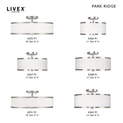 Park Ridge 15 in. 3-Light Brushed Nickel Semi-Flush Mount by Livex Lighting 17 Park Ridge 15 in. 3-Light Brushed Nickel Semi-Flush Mount by Livex Lighting -Livex Lighting shop brushed nickel livex lighting flush mount lights 6368 91 d4 1000