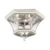 Monterey/Georgetown 3 Light Brushed Nickel Outdoor Flush Mount by Livex Lighting