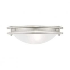 Ariel 2 Light Brushed Nickel Flush Mount by Livex Lighting -Livex Lighting shop brushed nickel livex lighting flush mount lights 7058 91 4f 1000