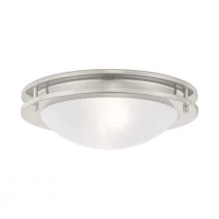 Ariel 2 Light Brushed Nickel Flush Mount by Livex Lighting