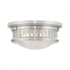 Berwick 2 Light Brushed Nickel Flush Mount by Livex Lighting