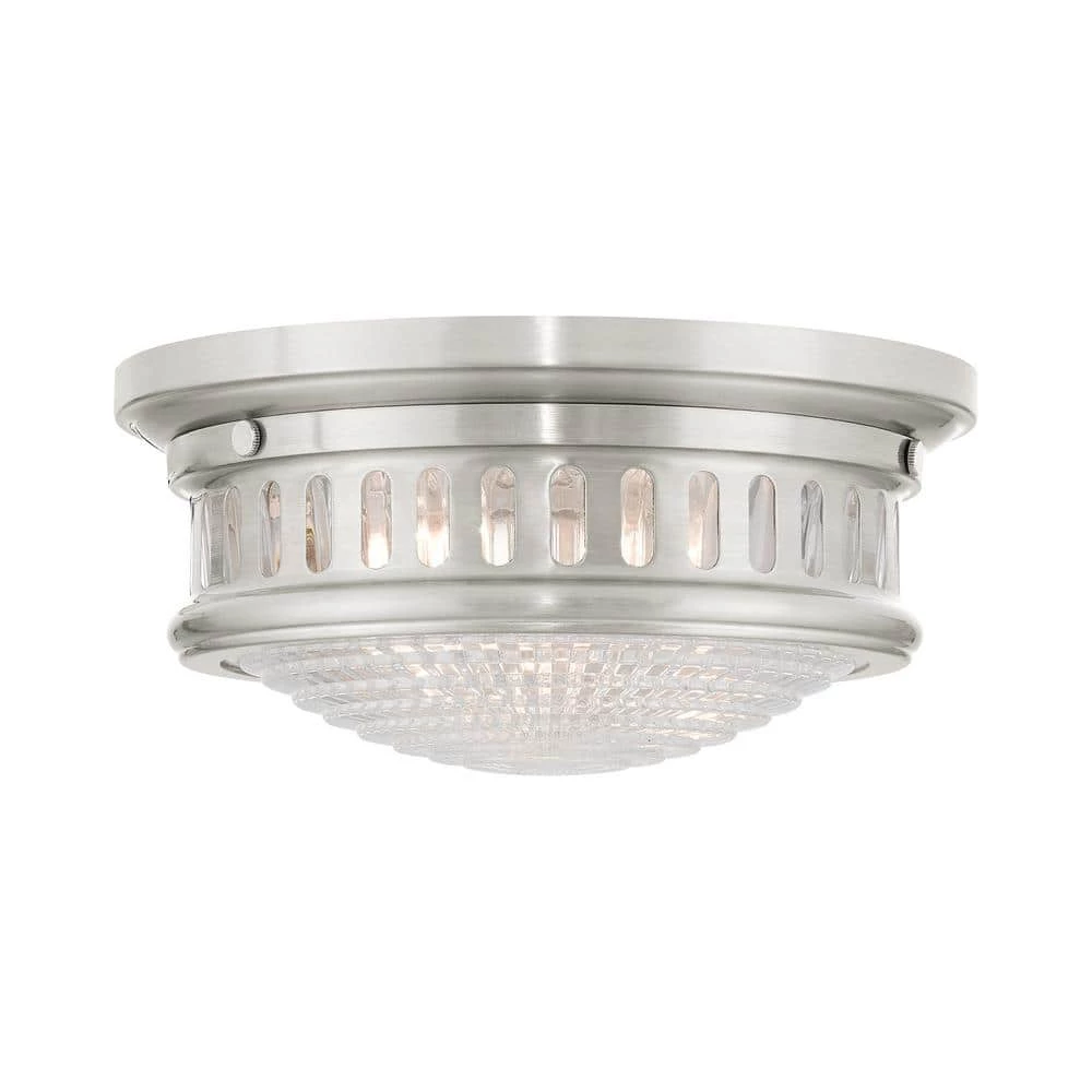 Berwick 2 Light Brushed Nickel Flush Mount by Livex Lighting 1 Berwick 2 Light Brushed Nickel Flush Mount by Livex Lighting