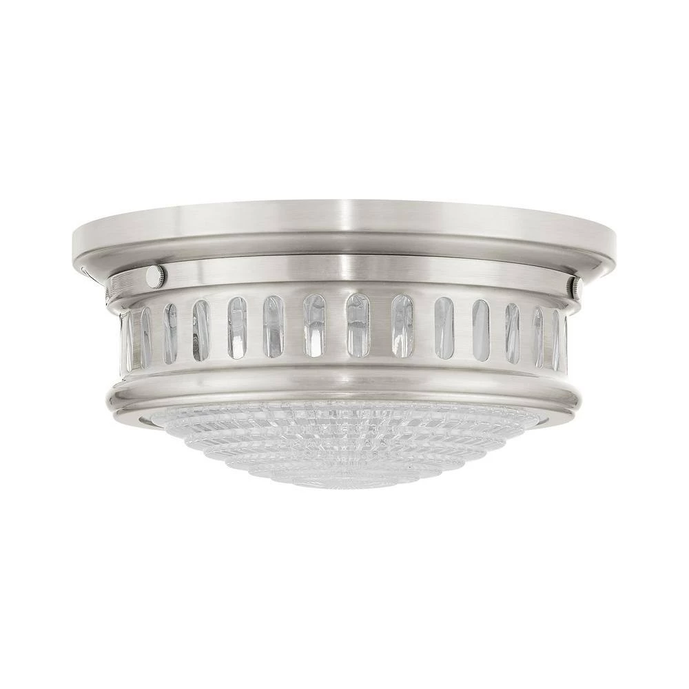 Berwick 2 Light Brushed Nickel Flush Mount by Livex Lighting 4 Berwick 2 Light Brushed Nickel Flush Mount by Livex Lighting - Image 4
