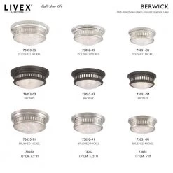 Berwick 3 Light Brushed Nickel Flush Mount by Livex Lighting -Livex Lighting shop brushed nickel livex lighting flush mount lights 73053 91 d4 1000
