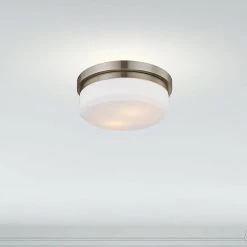 Stratus 2 Light Brushed Nickel Flush Mount or Wall Mount by Livex Lighting -Livex Lighting shop brushed nickel livex lighting flush mount lights 7390 91 a0 1000