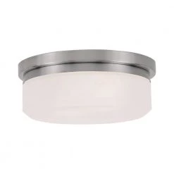 Stratus 2 Light Brushed Nickel Flush Mount or Wall Mount by Livex Lighting -Livex Lighting shop brushed nickel livex lighting flush mount lights 7390 91 c3 1000