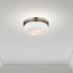 Stratus 2 Light Brushed Nickel Flush Mount or Wall Mount by Livex Lighting -Livex Lighting shop brushed nickel livex lighting flush mount lights 7391 91 1d 1000