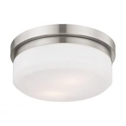 Stratus 2 Light Brushed Nickel Flush Mount or Wall Mount by Livex Lighting -Livex Lighting shop brushed nickel livex lighting flush mount lights 7391 91 1f 1000