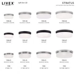 Stratus 2 Light Brushed Nickel Flush Mount or Wall Mount by Livex Lighting -Livex Lighting shop brushed nickel livex lighting flush mount lights 7392 91 d4 1000