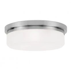 Stratus 3 Light Brushed Nickel Flush Mount or Wall Mount by Livex Lighting -Livex Lighting shop brushed nickel livex lighting flush mount lights 7393 91 c3 1000