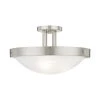 New Brighton 3 Light Brushed Nickel Flush Mount by Livex Lighting